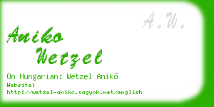 aniko wetzel business card